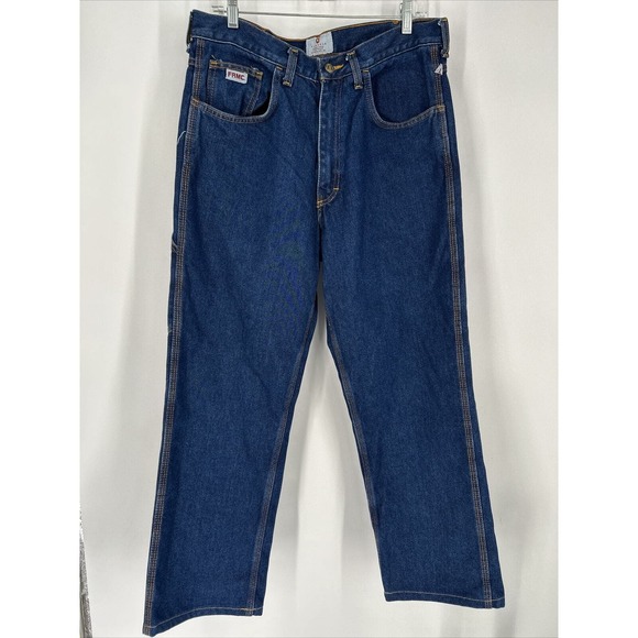 Tyndale FR Jeans‎ Mens 34x29 Flame Resistant Straight USA Made Carpenter - Picture 1 of 8